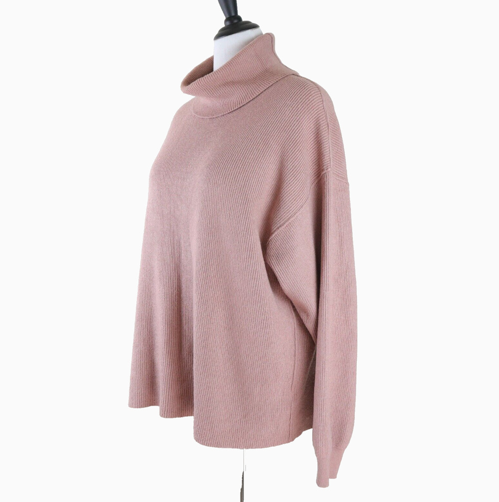 Free People Size L Softly Structured Tunic Sweater Dusty Pink Mauve